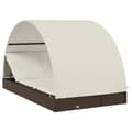 Miniatyrbillede 3 af 11: vidaXL 2-personers solseng rundt tag 211x112x140 cm polyrattan brun