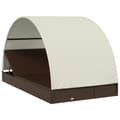 Miniatyrbillede 4 af 11: vidaXL 2-personers solseng rundt tag 211x112x140 cm polyrattan brun