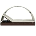 Miniatyrbillede 8 af 11: vidaXL 2-personers solseng rundt tag 211x112x140 cm polyrattan brun