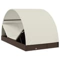 Miniatyrbillede 10 af 11: vidaXL 2-personers solseng rundt tag 211x112x140 cm polyrattan brun