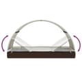 Miniatyrbillede 11 af 11: vidaXL 2-personers solseng rundt tag 211x112x140 cm polyrattan brun