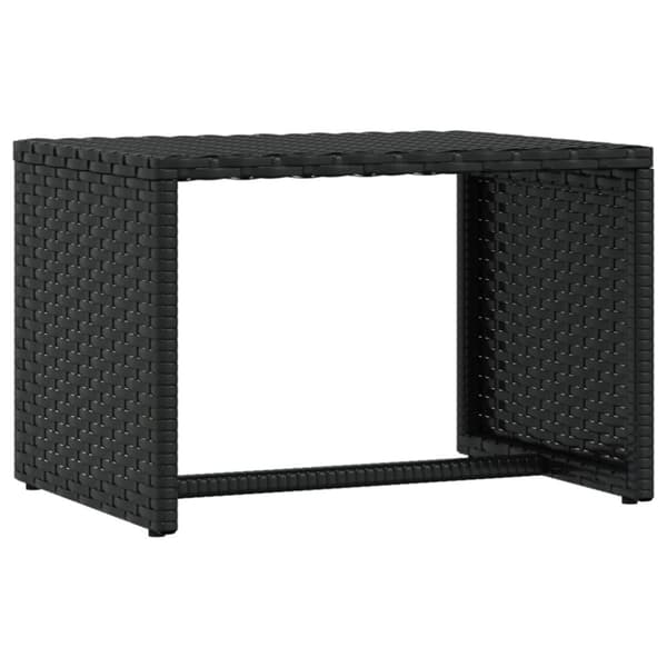 vidaXL Solsängar 2 st med bord svart konstrotting