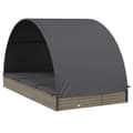 Miniatyrbillede 5 af 11: vidaXL 2-personers soleng rundt tag 211x112x140 cm polyrattan grå