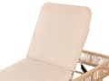 Miniatyrbillede 6 af 10: Udendørs Liggestol i Natur og Beige PE-rattan Aluminium Polyester Stofhynde Justerbart Ryglæn
