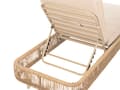 Miniatyrbillede 7 af 10: Udendørs Liggestol i Natur og Beige PE-rattan Aluminium Polyester Stofhynde Justerbart Ryglæn