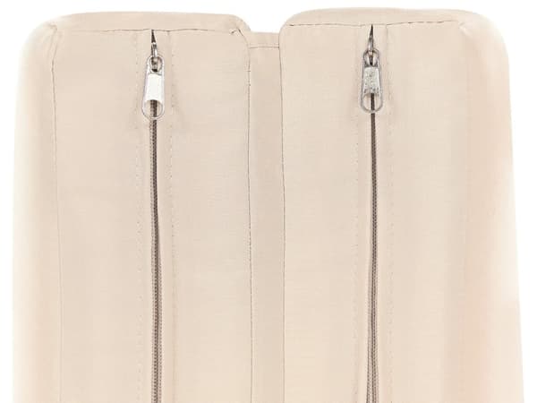 Udendørs Liggestol i Natur og Beige PE-rattan Aluminium Polyester Stofhynde Justerbart Ryglæn