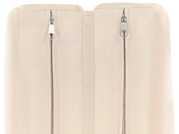 Udendørs Liggestol i Natur og Beige PE-rattan Aluminium Polyester Stofhynde Justerbart Ryglæn