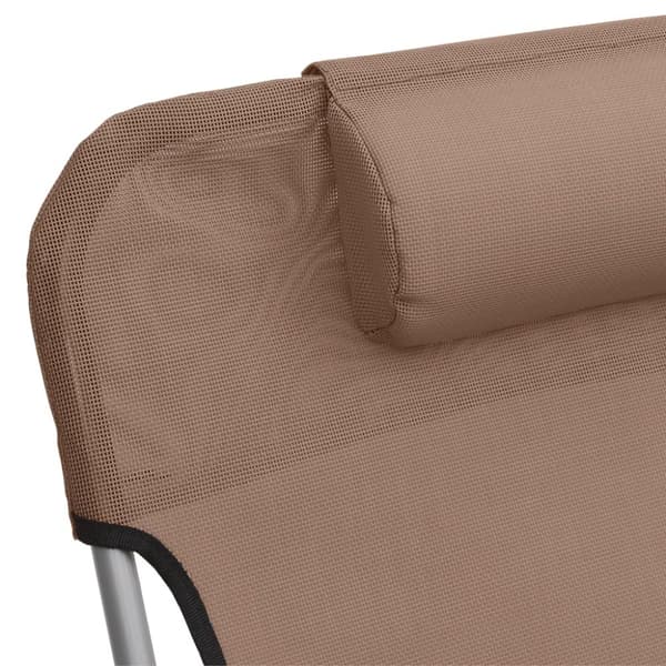 vidaXL foldbare liggestole 2 stk. textilene og stål brun