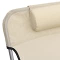 Miniatyrbillede 8 af 11: vidaXL foldbare liggestole 2 stk. textilene og stål cremefarvet
