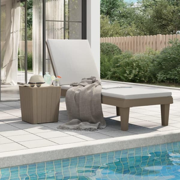 vidaXL Solseng lysebrun 155x58x83 cm polypropylen