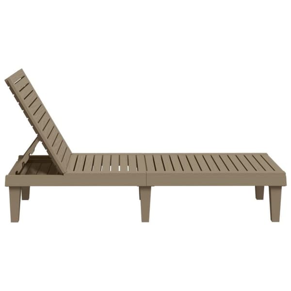vidaXL Solseng lysebrun 155x58x83 cm polypropylen