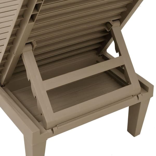 vidaXL Solseng lysebrun 155x58x83 cm polypropylen