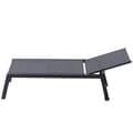 Miniatyrbillede 5 af 9: Rootz Lounger Garden - Grå - Aluminium, Mesh - 66,53 cm x 25,59 cm x 40,15 cm