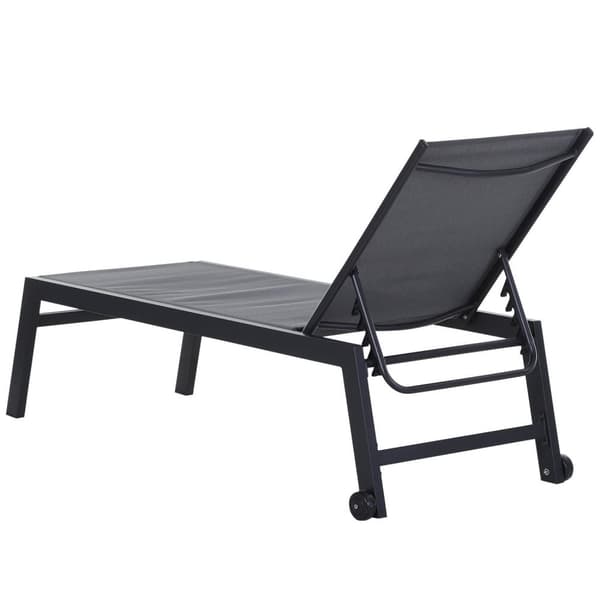 Rootz Lounger Garden - Grå - Aluminium, Mesh - 66,53 cm x 25,59 cm x 40,15 cm