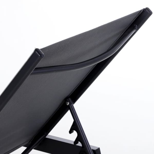 Rootz Lounger Garden - Grå - Aluminium, Mesh - 66,53 cm x 25,59 cm x 40,15 cm