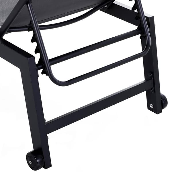 Rootz Lounger Garden - Grå - Aluminium, Mesh - 66,53 cm x 25,59 cm x 40,15 cm