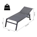 Miniatyrbillede 2 af 9: Rootz Lounger Garden - Grå - Aluminium, Mesh - 66,53 cm x 25,59 cm x 40,15 cm