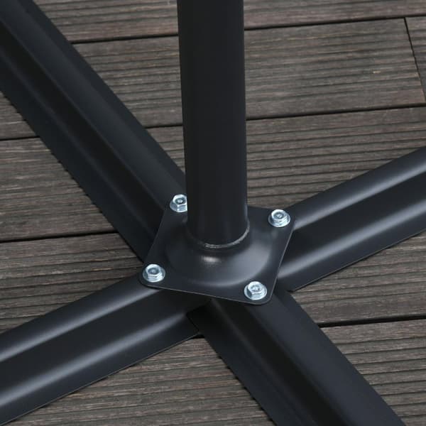 Rootz Sun Garden Cantilever Parasoll - Koffie - Staal, Polyester - 1,18 cm x 1,18 cm x 0,98 cm