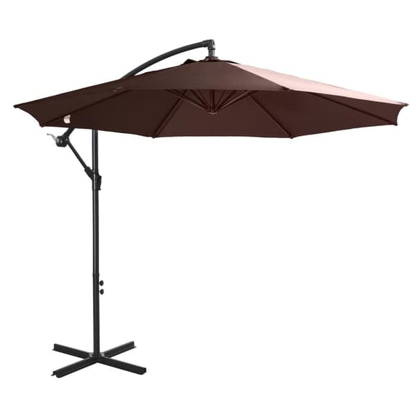 Rootz Sun Garden Cantilever Parasoll - Koffie - Staal, Polyester - 1,18 cm x 1,18 cm x 0,98 cm