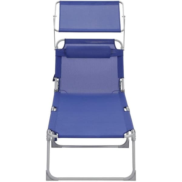 Rootz Solstol - Soltak - Solstol - Nackstöd - Justerbart ryggstöd - Järn - Plast - Blå - 71 x 200 x 38 cm