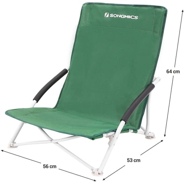 Rootz Fällstol - Campingstol - Hopfällbar - Bärväska - Oxfordtyg - Grön - 56 x 53 x 64 cm
