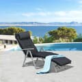 Miniatyrbillede 10 af 10: Rootz Sun Lounger - Beach Lounger - Garden Lounger - Foldable - Adjustable - Black - 137 X 63.5 X 100.5 Cm