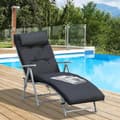 Miniatyrbillede 2 af 10: Rootz Sun Lounger - Beach Lounger - Garden Lounger - Foldable - Adjustable - Black - 137 X 63.5 X 100.5 Cm