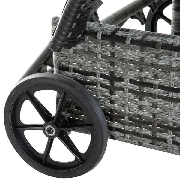 Rootz Solstol - Trädgårdssäng - Trädgårdsmöbler - Solstol - Solstol - Polyrattan/Metallgrå