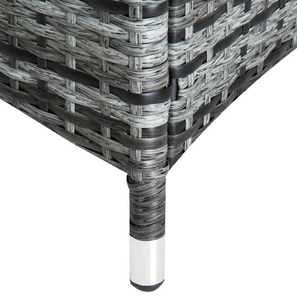 Rootz Solstol - Trädgårdssäng - Trädgårdsmöbler - Solstol - Solstol - Polyrattan/Metallgrå