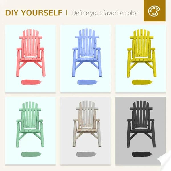 Rootz Garden Chair - Wooden Chair - Lounge Chair - Outdoor Lounge Chair - Natural Wood - 83 X 68 X 101cm