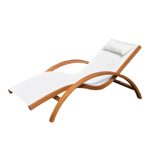 Rootz Trädgårdssäng - Solstol - Solstol - Trädgårdssäng med kudde - Solstol med kudde - L 210 X B 80 X H 120 Cm