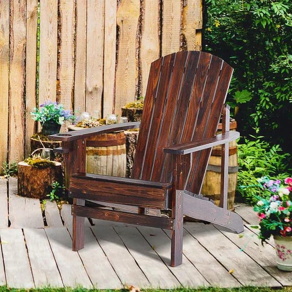 Rootz Trädgårdsstol - Adirondack Stol - Solstol - Balkongstol - Trä - 72,5 x 97 x 93 cm