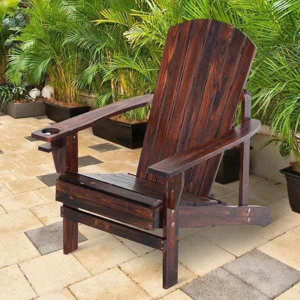 Rootz Trädgårdsstol - Adirondack Stol - Solstol - Balkongstol - Trä - 72,5 x 97 x 93 cm