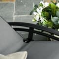 Miniatyrbillede 5 af 8: Rootz Sun Lounger - Havesenge - Relax Lounger - Med Bolster - Aluminium/Textilene/Polyester - Grå - 171L x 64W x 82H cm