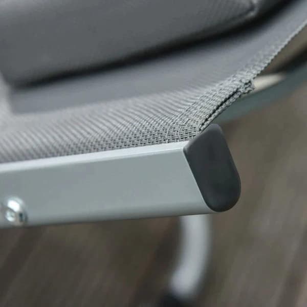 Rootz Garden Lounger - Solseng - Relax Lounger - Med puder - Aluminium/Text Line/Foam - Mørkegrå - 160 x 60 x 65 cm