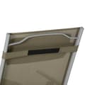 Miniatyrbillede 4 af 7: Rootz Solseng - Liggestol - Haveseng - 7 Positioner - Justerbar - Strandseng med pude - Sammenfoldelig - Mesh Metal - Grå + Sølv - 137 x 63,5 x 100,5