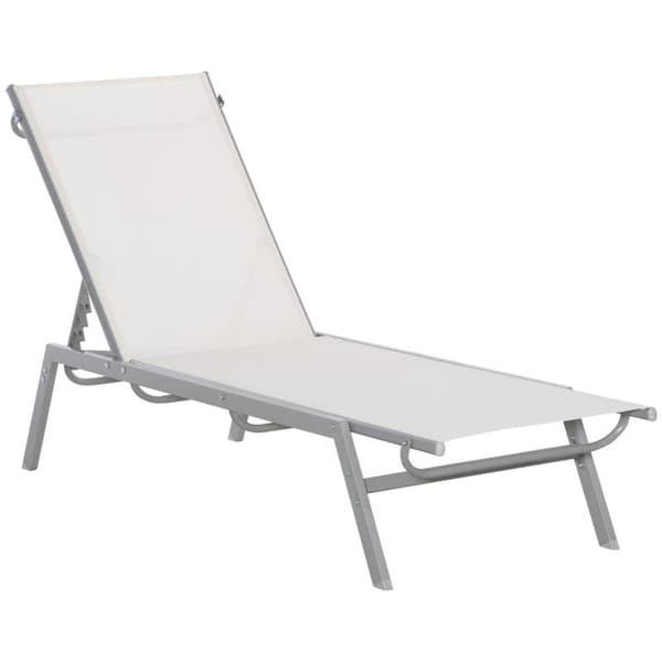 Rootz Trädgårdsstol - Trädgårdssolstol - Solstol - Hopfällbar solstol - Med dyna - 5-stegs ryggstöd - Metall - Svart - 170 x 58 x 97 cm