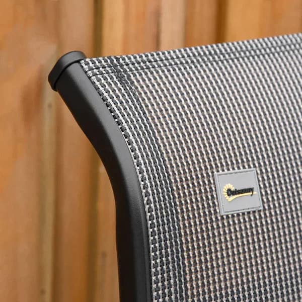 Rootz Solstol - Zero Gravity Stol - Solstol - Solstol - Trädgårdsstol - 9 positioner Justerbar - Viktlös solstol - Svart/Grå - 70 x 65 x 111 cm