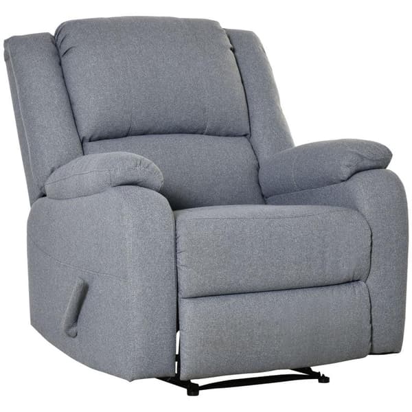 Rootz Lounge Chair - Avkopplingsstol - Fåtölj - Med liggfunktion - TV-fåtölj - TV-stol - Polyester - Grå - 90 x 96 x 98 cm