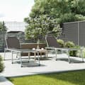 Miniatyrbillede 2 af 5: Rootz liggestol - Solseng med solsejl - Udendørs solseng - Terrassesolstol - Havesolseng - Solseng - Strandsolstol - Transportabel liggestol - Grå - 6