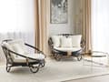 Miniatyrbillede 4 af 11: Sæt med 2 Daybed Sort Rattan med 6 Beige Puder Vejrbestandig Boho Traditionel Udendørs Patio