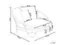 Miniatyrbillede 3 af 11: Have Daybed Sort Rattan Flet med 3 Beige Hynder Vejrbestandig Boho Traditionel Udendørs Patio