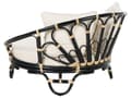 Miniatyrbillede 6 af 11: Have Daybed Sort Rattan Flet med 3 Beige Hynder Vejrbestandig Boho Traditionel Udendørs Patio