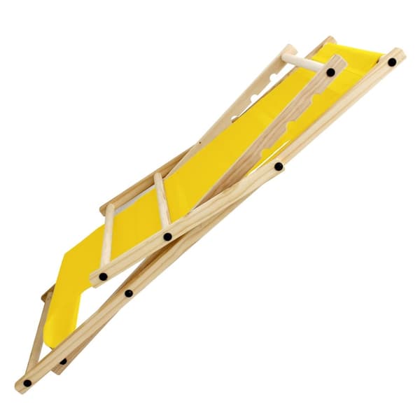 ECD Germany 2-pack Fällbar solstol; Gul; av trä; justerbar ryggstöd; 3 positioner; upp till 120 kg; Solstol Trädgårdsstol Strandstol Träfällstol; för