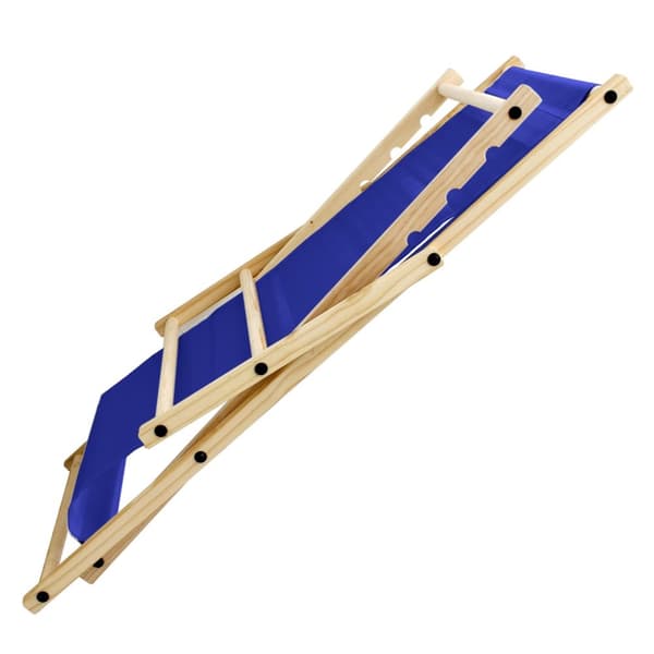 ECD Germany 2-pack Fällbar solstol; Blå; av trä; justerbar ryggstöd; 3 positioner; upp till 120 kg; solstol trädgårdsstol strandstol träfällstol; för