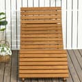 Miniatyrbild 6 av 6: Rootz Garden Lounger - Solstol - Massivt trä - Brun - 66 x 170 x 77 cm
