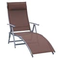 Miniatyrbild 1 av 8: Rootz Sun Lounger - Beach Lounger - Relaxation Lounger - Garden Lounger - Foldable Sun Lounger - With Cushion - Brown - 137 x 63.5 x 100.5 cm