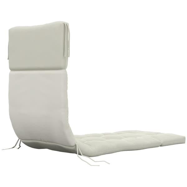Rootz Havesengehynde - Solsenge - Udendørspude - Liggepude - Vandafvisende - Polyester - Cremehvid - 200L x 60W x 13H cm