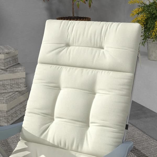 Rootz Havesengehynde - Solsenge - Udendørspude - Liggepude - Vandafvisende - Polyester - Cremehvid - 200L x 60W x 13H cm