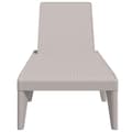 Miniatyrbillede 3 af 10: vidaXL liggestol 186x60x29 cm PP cappuccinofarvet